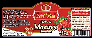 Rotulo Geleia Morango Saint Paul