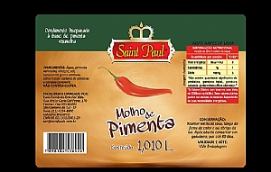 Rotulo Molho Pimenta Saint Paul